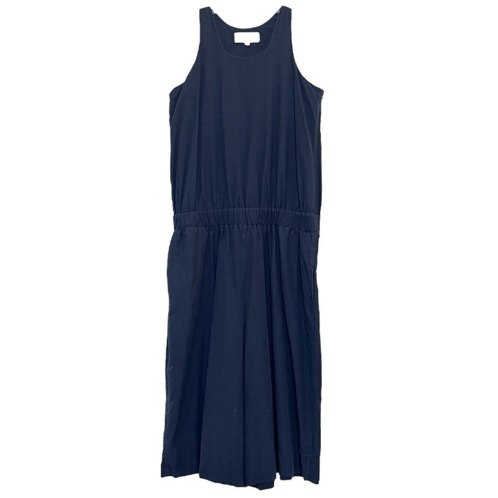 Studio Nicholson Pabla Sleeveless Romper Scoop Neck Top Wide Leg Shorts Blue 0